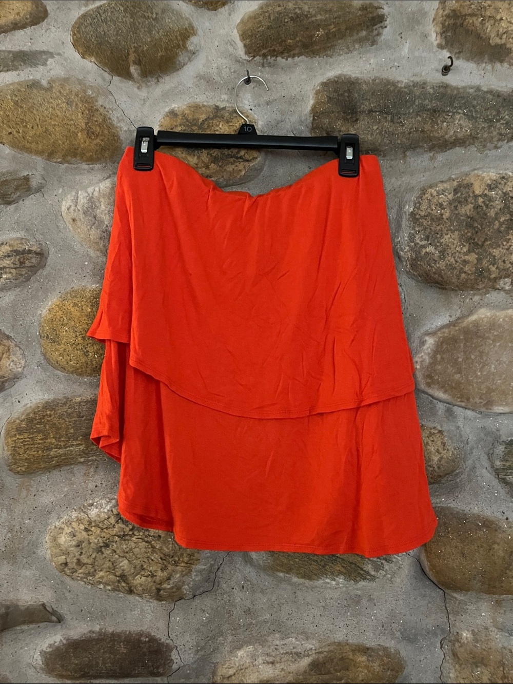 Women’s Asymmetrical Layered Orange Top